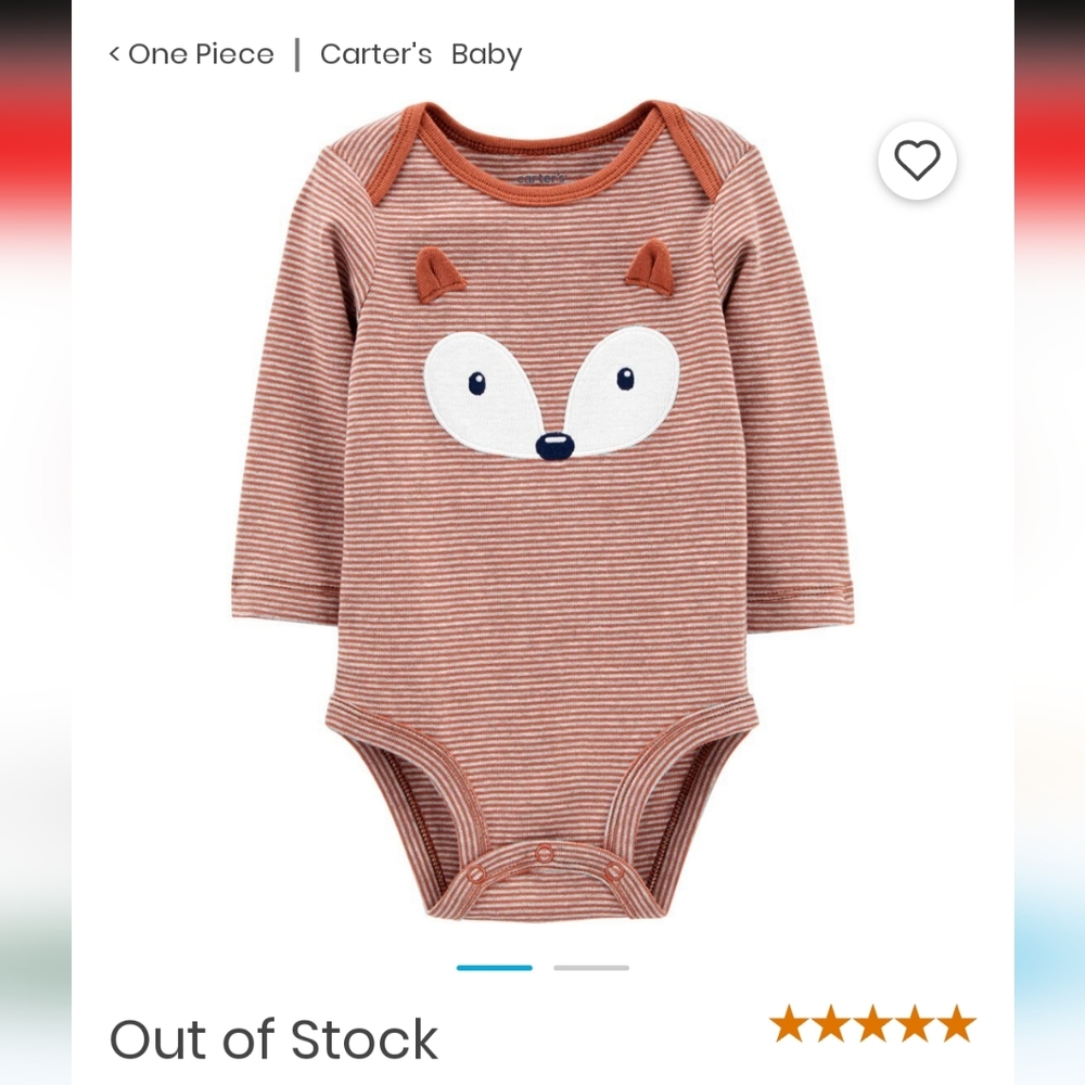 Fox Long-Sleeve Bodysuit